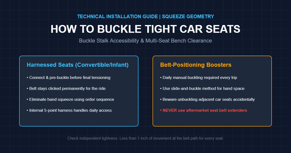 How to Buckle Car Seats When Seats Are Too Close: Practical Squeeze Solutions